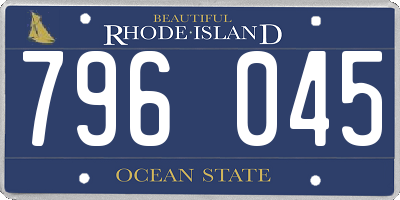 RI license plate 796045