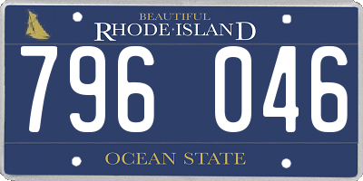 RI license plate 796046