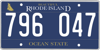 RI license plate 796047