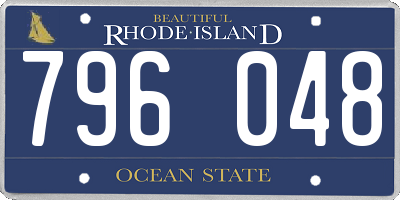 RI license plate 796048