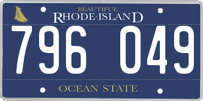 RI license plate 796049