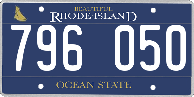 RI license plate 796050