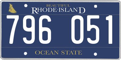 RI license plate 796051