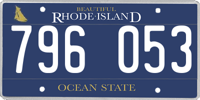 RI license plate 796053