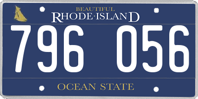 RI license plate 796056