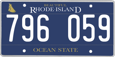 RI license plate 796059