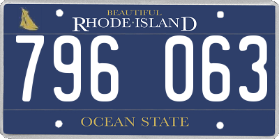 RI license plate 796063