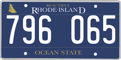 RI license plate 796065