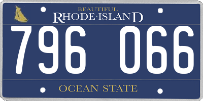 RI license plate 796066