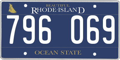 RI license plate 796069