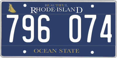 RI license plate 796074