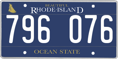 RI license plate 796076