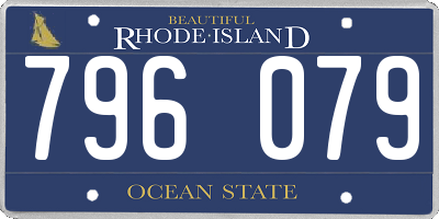 RI license plate 796079