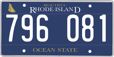 RI license plate 796081
