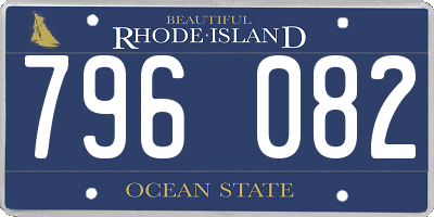 RI license plate 796082