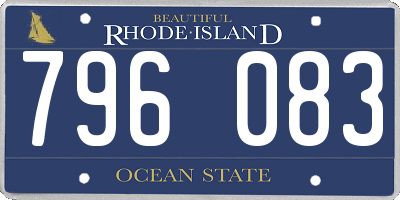 RI license plate 796083