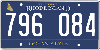 RI license plate 796084