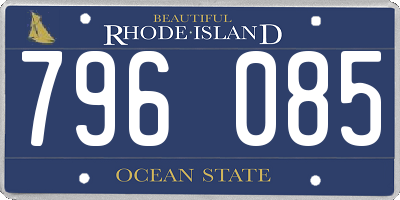 RI license plate 796085