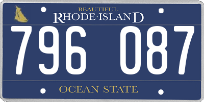 RI license plate 796087