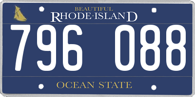 RI license plate 796088