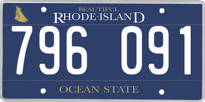 RI license plate 796091