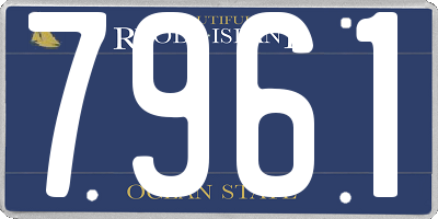 RI license plate 7961