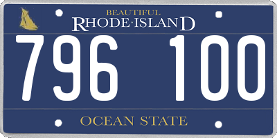 RI license plate 796100