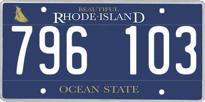 RI license plate 796103