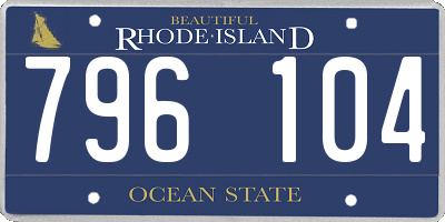 RI license plate 796104