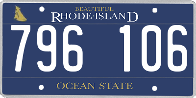 RI license plate 796106