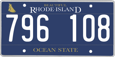 RI license plate 796108