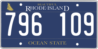 RI license plate 796109