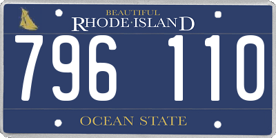 RI license plate 796110
