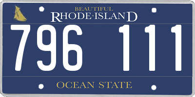 RI license plate 796111