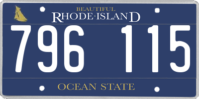 RI license plate 796115