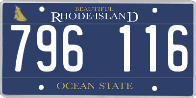 RI license plate 796116