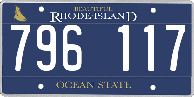 RI license plate 796117