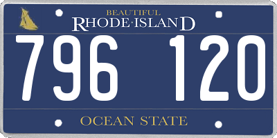 RI license plate 796120