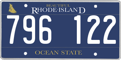 RI license plate 796122