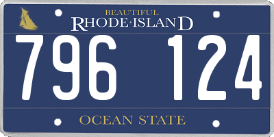 RI license plate 796124