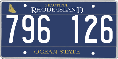 RI license plate 796126