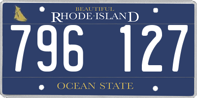 RI license plate 796127