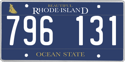 RI license plate 796131