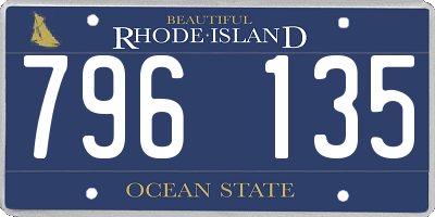 RI license plate 796135
