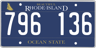 RI license plate 796136