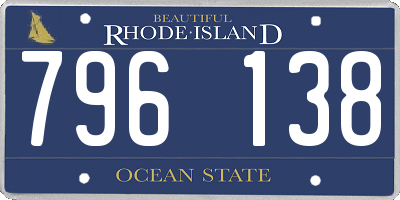 RI license plate 796138