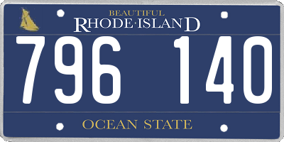 RI license plate 796140