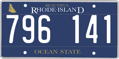 RI license plate 796141