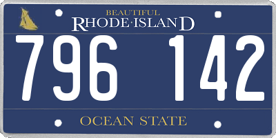 RI license plate 796142