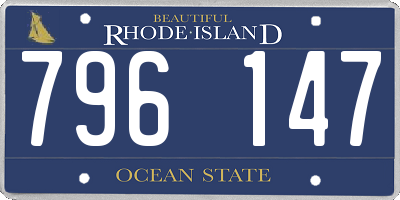RI license plate 796147